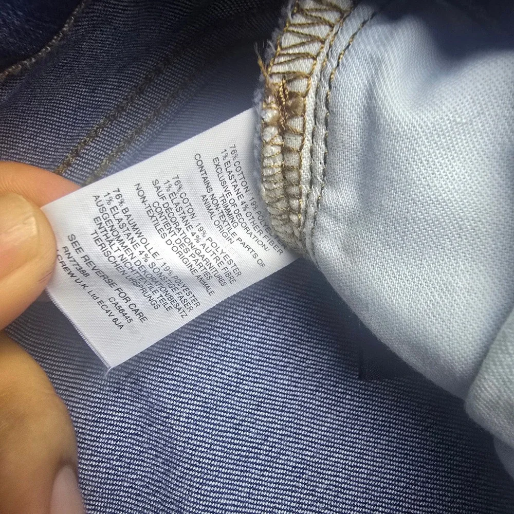 Madewell -1104 Cali Demi-Boot High Rise Jeans Blue Raw Hem J0284‎ Size 26